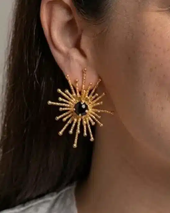 Pendientes chapados en oro